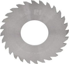 RobbJack - 2-1/2" Diam x 1/16" Blade Thickness x 1" Arbor Hole Diam, 28 Tooth Slitting and Slotting Saw - Arbor Connection, Right Hand, Uncoated, Solid Carbide, Concave Ground - Eagle Tool & Supply