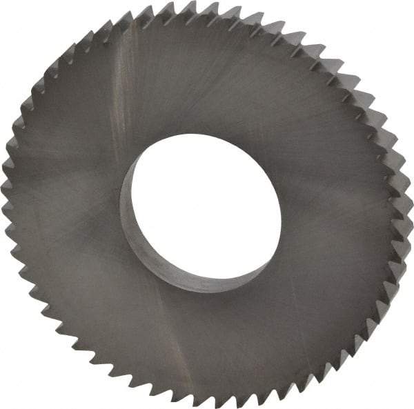 RobbJack - 2-1/2" Diam x 1/4" Blade Thickness x 1" Arbor Hole Diam, 56 Tooth Slitting and Slotting Saw - Arbor Connection, Right Hand, Uncoated, Solid Carbide, Concave Ground - Eagle Tool & Supply