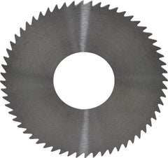 RobbJack - 2-3/4" Diam x 0.0312" Blade Thickness x 1" Arbor Hole Diam, 60 Tooth Slitting and Slotting Saw - Arbor Connection, Right Hand, Uncoated, Solid Carbide, Concave Ground - Eagle Tool & Supply