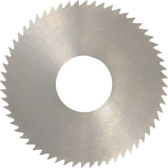 RobbJack - 3" Diam x 0.0312" Blade Thickness x 1" Arbor Hole Diam, 60 Tooth Slitting and Slotting Saw - Arbor Connection, Right Hand, Uncoated, Solid Carbide, Concave Ground - Eagle Tool & Supply