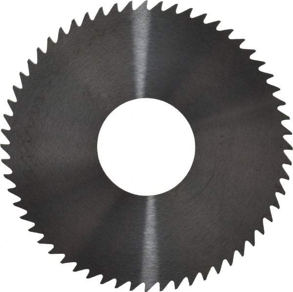 RobbJack - 3" Diam x 0.0468" Blade Thickness x 1" Arbor Hole Diam, 60 Tooth Slitting and Slotting Saw - Arbor Connection, Right Hand, Uncoated, Solid Carbide, Concave Ground - Eagle Tool & Supply