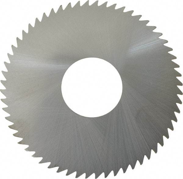 RobbJack - 3" Diam x 1/16" Blade Thickness x 1" Arbor Hole Diam, 60 Tooth Slitting and Slotting Saw - Arbor Connection, Right Hand, Uncoated, Solid Carbide, Concave Ground - Eagle Tool & Supply