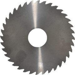 RobbJack - 4" Diam x 0.0468" Blade Thickness x 1" Arbor Hole Diam, 36 Tooth Slitting and Slotting Saw - Arbor Connection, Right Hand, Uncoated, Solid Carbide, Concave Ground - Eagle Tool & Supply