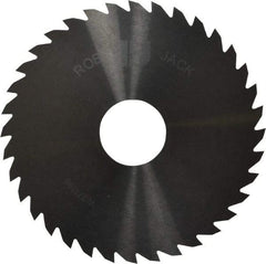 RobbJack - 4" Diam x 1/16" Blade Thickness x 1" Arbor Hole Diam, 36 Tooth Slitting and Slotting Saw - Arbor Connection, Right Hand, Uncoated, Solid Carbide, Concave Ground - Eagle Tool & Supply