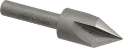 Keo - 1/2" Head Diam, 1/4" Shank Diam, 3 Flute 60° High Speed Steel Countersink - Eagle Tool & Supply