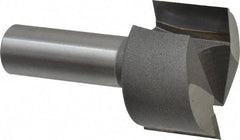 Amana Tool - 1-1/4" Cut Diam, 3/4" Length of Cut, 2 Flute Mortising Edge Profile Router Bit - Carbide-Tipped, 1/2" Shank Diam, 2-1/8" OAL, Uncoated - Eagle Tool & Supply