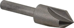 Keo - 1/2" Head Diam, 1/4" Shank Diam, 3 Flute 82° High Speed Steel Countersink - Bright Finish, 2" OAL, Single End, Straight Shank, Right Hand Cut - Eagle Tool & Supply