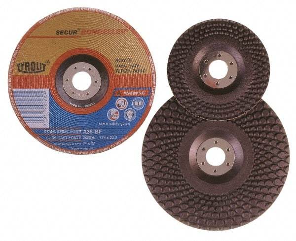 Value Collection - 5" 60 Grit Aluminum Oxide Cutoff Wheel - 0.04" Thick, 7/8" Arbor, 12,220 Max RPM - Eagle Tool & Supply