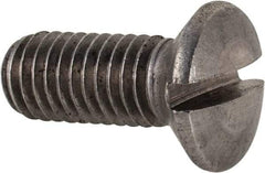Value Collection - M8x1.25 Metric Coarse, 20mm OAL Slotted Drive Machine Screw - Oval Head, Grade 18-8 & A2 Stainless Steel, Uncoated, Without Washer - Eagle Tool & Supply