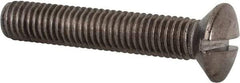 Value Collection - M8x1.25 Metric Coarse, 45mm OAL Slotted Drive Machine Screw - Oval Head, Grade 18-8 & A2 Stainless Steel, Uncoated, Without Washer - Eagle Tool & Supply