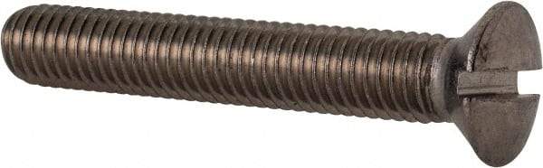 Value Collection - M8x1.25 Metric Coarse, 50mm OAL Slotted Drive Machine Screw - Oval Head, Grade 18-8 & A2 Stainless Steel, Uncoated, Without Washer - Eagle Tool & Supply