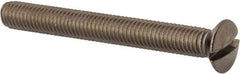 Value Collection - M8x1.25, 70mm OAL Slotted Drive Machine Screw - Oval Head, Grade 18-8 & A2 Stainless Steel, Uncoated, Without Washer - Eagle Tool & Supply
