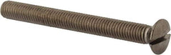 Value Collection - M8x1.25 Metric Coarse, 80mm OAL Slotted Drive Machine Screw - Oval Head, Grade 18-8 & A2 Stainless Steel, Uncoated, Without Washer - Eagle Tool & Supply
