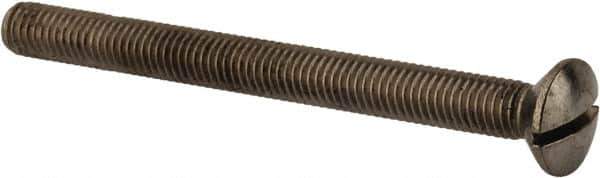 Value Collection - M8x1.25 Metric Coarse, 90mm OAL Slotted Drive Machine Screw - Oval Head, Grade 18-8 & A2 Stainless Steel, Uncoated, Without Washer - Eagle Tool & Supply