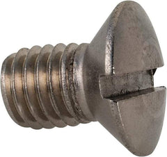 Value Collection - M10x1.50 Metric Coarse, 16mm OAL Slotted Drive Machine Screw - Oval Head, Grade 18-8 & A2 Stainless Steel, Uncoated, Without Washer - Eagle Tool & Supply