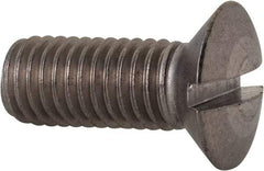 Value Collection - M10x1.50, 25mm OAL Slotted Drive Machine Screw - Oval Head, Grade 18-8 & A2 Stainless Steel, Uncoated, Without Washer - Eagle Tool & Supply
