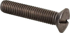 Value Collection - M10x1.50 Metric Coarse, 50mm OAL Slotted Drive Machine Screw - Oval Head, Grade 18-8 & A2 Stainless Steel, Uncoated, Without Washer - Eagle Tool & Supply