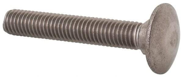 Value Collection - M8x1.25 50mm Length Under Head, Standard Square Neck, Carriage Bolt - Austenitic Grade A2 Stainless Steel, - Eagle Tool & Supply