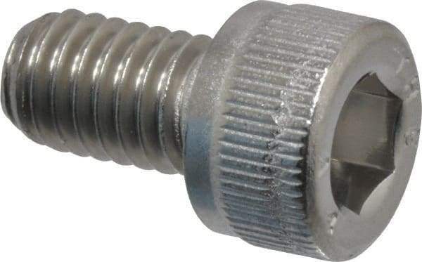 Value Collection - M6x1.00 Metric Coarse Hex Socket Drive, Socket Cap Screw - Grade 316 & Austenitic A4 Stainless Steel, Uncoated, Fully Threaded, 10mm Length Under Head - Eagle Tool & Supply