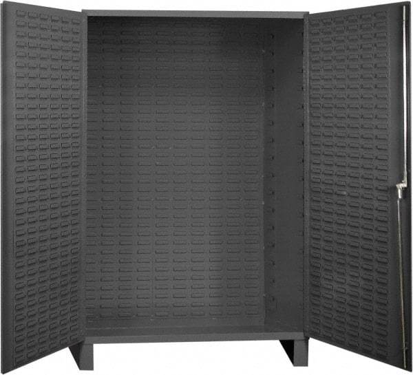 Durham - Locking Storage Cabinet - Steel, 48" Wide x 26" Deep x 78" High, Gray - Eagle Tool & Supply