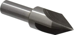 Interstate - 3/4" Head Diam, 1/2" Shank Diam, 3 Flute 60° High Speed Steel Countersink - Bright Finish, 2-3/4" OAL, Single End, Straight Shank, Right Hand Cut - Eagle Tool & Supply