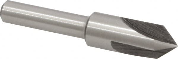 Interstate - 3/8" Head Diam, 1/4" Shank Diam, 3 Flute 82° High Speed Steel Countersink - Eagle Tool & Supply