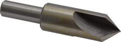 Interstate - 5/8" Head Diam, 3/8" Shank Diam, 3 Flute 82° High Speed Steel Countersink - Bright Finish, 2-3/4" OAL, Single End, Straight Shank, Right Hand Cut - Eagle Tool & Supply