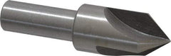 Interstate - 3/4" Head Diam, 1/2" Shank Diam, 3 Flute 82° High Speed Steel Countersink - Bright Finish, 2-3/4" OAL, Single End, Straight Shank, Right Hand Cut - Eagle Tool & Supply