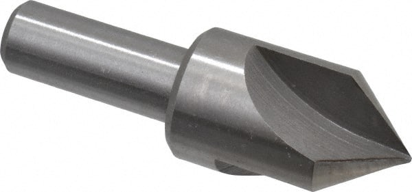 Interstate - 7/8" Head Diam, 1/2" Shank Diam, 3 Flute 82° High Speed Steel Countersink - Eagle Tool & Supply