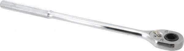 Proto - 1/2" Drive Pear Head Female Drive Ratchet - Chrome Finish, 16" OAL, 24 Gear Teeth, Standard Head - Eagle Tool & Supply