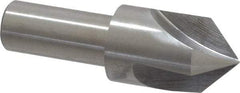 Interstate - 3/4" Head Diam, 1/2" Shank Diam, 3 Flute 90° High Speed Steel Countersink - Bright Finish, 2-3/4" OAL, Single End, Straight Shank, Right Hand Cut - Eagle Tool & Supply