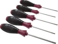 Wiha - 5 Piece Torx Screwdriver Set - Bit Sizes: Torx T10, T15, T20, T25 & T30 - Eagle Tool & Supply