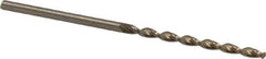 Cleveland - 5/64" 135° Cobalt Jobber Drill - Oxide/Gold Finish, Right Hand Cut, Parabolic Flute, Straight Shank, 2" OAL, Split Point - Eagle Tool & Supply
