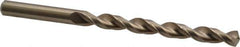Cleveland - 19/64" 135° Cobalt Jobber Drill - Oxide/Gold Finish, Right Hand Cut, Parabolic Flute, Straight Shank, 4-3/8" OAL, Split Point - Eagle Tool & Supply