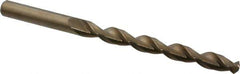 Cleveland - 5/16" 135° Cobalt Jobber Drill - Oxide/Gold Finish, Right Hand Cut, Parabolic Flute, Straight Shank, 4-1/2" OAL, Split Point - Eagle Tool & Supply