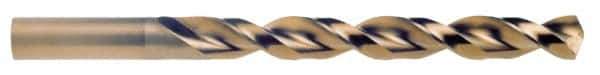 Cleveland - 5.6mm 135° Cobalt Jobber Drill - TiN Finish, Right Hand Cut, Parabolic Flute, Straight Shank, 3.661" OAL, Split Point - Eagle Tool & Supply