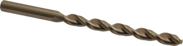 Cleveland - #3 135° Cobalt Jobber Drill - Oxide/Gold Finish, Right Hand Cut, Parabolic Flute, Straight Shank, 3-3/4" OAL, Split Point - Eagle Tool & Supply