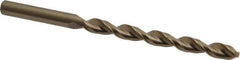 Cleveland - #3 135° Cobalt Jobber Drill - Oxide/Gold Finish, Right Hand Cut, Parabolic Flute, Straight Shank, 3-3/4" OAL, Split Point - Eagle Tool & Supply