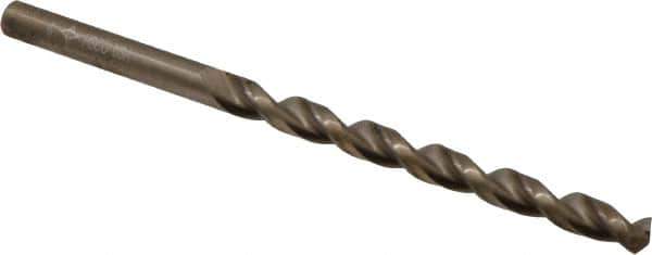 Cleveland - #6 135° Cobalt Jobber Drill - Oxide/Gold Finish, Right Hand Cut, Parabolic Flute, Straight Shank, 3-3/4" OAL, Split Point - Eagle Tool & Supply