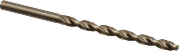 Cleveland - #7 135° Cobalt Jobber Drill - Oxide/Gold Finish, Right Hand Cut, Parabolic Flute, Straight Shank, 3-5/8" OAL, Split Point - Eagle Tool & Supply