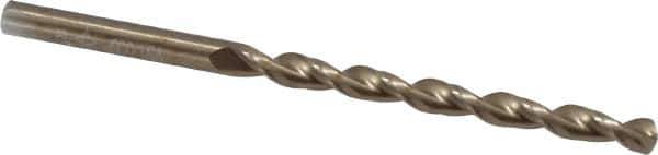 Cleveland - #9 135° Cobalt Jobber Drill - Oxide/Gold Finish, Right Hand Cut, Parabolic Flute, Straight Shank, 3-5/8" OAL, Split Point - Eagle Tool & Supply