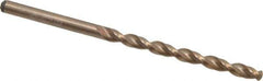 Cleveland - #17 135° Cobalt Jobber Drill - Oxide/Gold Finish, Right Hand Cut, Parabolic Flute, Straight Shank, 3-3/8" OAL, Split Point - Eagle Tool & Supply
