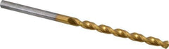 Cleveland - #29 135° Cobalt Jobber Drill - TiN Finish, Right Hand Cut, Parabolic Flute, Straight Shank, 2-7/8" OAL, Split Point - Eagle Tool & Supply