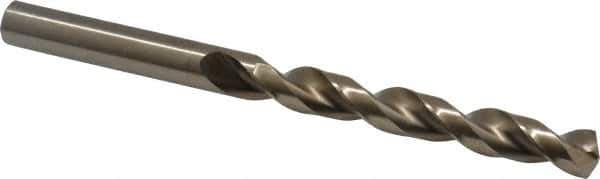 Cleveland - 10mm 135° Cobalt Jobber Drill - Oxide/Gold Finish, Right Hand Cut, Parabolic Flute, Straight Shank, 5.236" OAL, Split Point - Eagle Tool & Supply