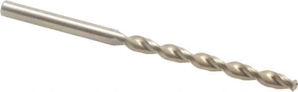 Cleveland - 3/8", 135° Point, Parabolic Flute, Cobalt Taper Length Drill Bit - Oxide/Gold Finish, 4-1/4" Flute Length, 6-3/4" OAL, Series 2575 - Eagle Tool & Supply