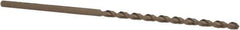 Cleveland - #24, 135° Point, Parabolic Flute, Cobalt Taper Length Drill Bit - Oxide/Gold Finish, 3" Flute Length, 5-3/8" OAL, Series 2575 - Eagle Tool & Supply
