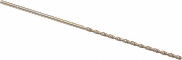 Cleveland - #39, 135° Point, Parabolic Flute, Cobalt Taper Length Drill Bit - Oxide/Gold Finish, 2-1/2" Flute Length, 4-5/8" OAL, Series 2575 - Eagle Tool & Supply