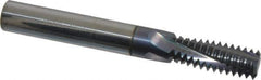Scientific Cutting Tools - 3/4-10 UNC, 0.495" Cutting Diam, 4 Flute, Solid Carbide Helical Flute Thread Mill - Internal Thread, 1.34" LOC, 4" OAL, 1/2" Shank Diam - Eagle Tool & Supply