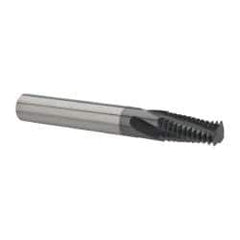 Scientific Cutting Tools - 1/4-18, 3/8-18 NPT, 0.27" Cutting Diam, 4 Flute, Solid Carbide Helical Flute Thread Mill - Internal/External Thread, 0.636" LOC, 2-1/2" OAL, 5/16" Shank Diam - Eagle Tool & Supply