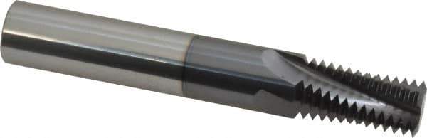 Scientific Cutting Tools - 1, 2 - 11-1/2 NPT, 0.55" Cutting Diam, 4 Flute, Solid Carbide Helical Flute Thread Mill - Internal/External Thread, 1.171" LOC, 4" OAL, 5/8" Shank Diam - Eagle Tool & Supply
